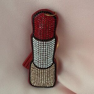 Rhinestone Bling Lipstick (women/accessories key holder) Keychain 💄